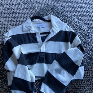 Current Elliot cropped rugby shirt